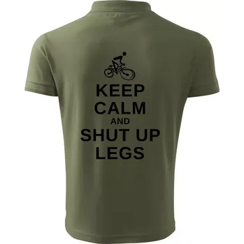 Pánská košile Keep calm and shut your legs - Polokošile pánská Pique Polo 203 - 3XL ( Khaki )