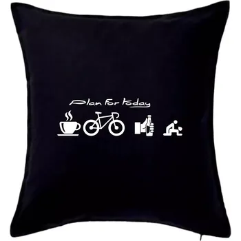 Polštář Plan for today - Polštář 50x50 - 50x50 - Pouze potah ( Černá )