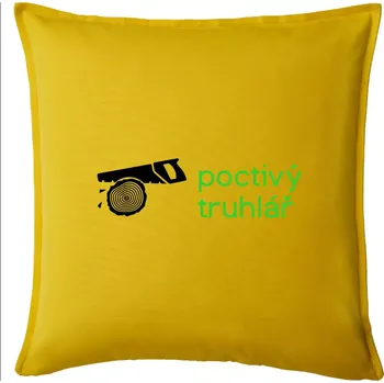 Polštář Poctivý Truhlář - Polštář 50x50 - 50x50 - Pouze potah ( Žlutá )