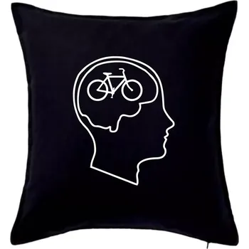 Polštář Myslím jen na kolo - Polštář 50x50 - 50x50 - Pouze potah ( Černá )