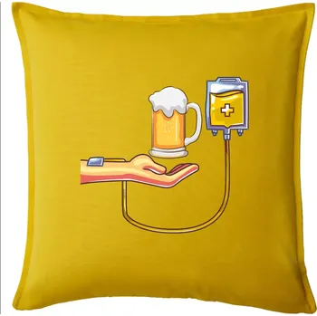 Polštář Pivo infuze - Polštář 50x50 - 50x50 - Pouze potah ( Žlutá )