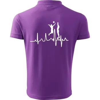 Pánská košile EKG volejbalisti muži - Polokošile pánská Pique Polo 203 - S ( Fialová )