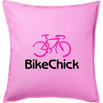 Polštář Bike Chick - Polštář 50x50 - 50x50 - Pouze potah ( Růžová )