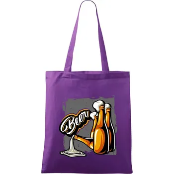 Beer lahve - Taška bavlněná - 42 x 38 cm ( Fialová )