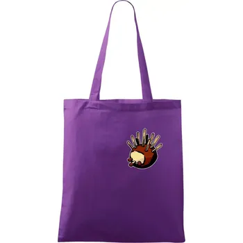 Nákupní taška Kaštanový ježeček - prso - Taška bavlněná - 42 x 38 cm ( Fialová )