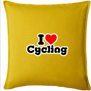 Polštář I love cycling - Polštář 50x50 - 50x50 - Pouze potah ( Žlutá )