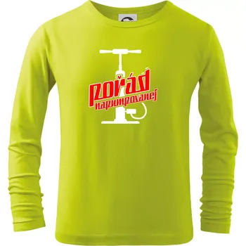 Chlapecké oblečení Pořád napumpovanej - Triko dětské Long Sleeve - 158 cm/12 let ( Limetková )