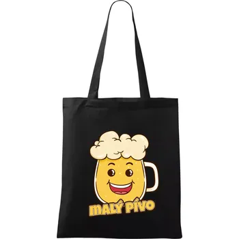 Nákupní taška Malý pívo - Taška bavlněná - 42 x 38 cm ( Černá )