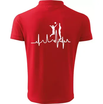Pánská košile EKG volejbalisti muži - Polokošile pánská Pique Polo 203 - 4XL ( Červená )