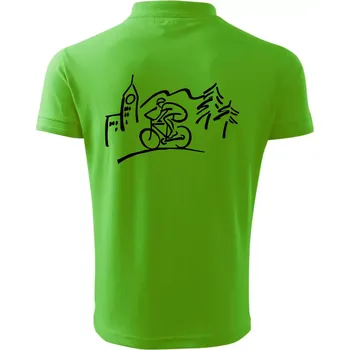 Pánská košile Cyklista na výletě - Polokošile pánská Pique Polo 203 - 3XL ( Apple Green )