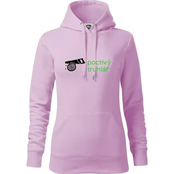 Dámská mikina Poctivý Truhlář - Mikina dámská Cape s kapucí - S ( Orchid )