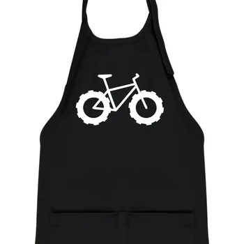 Kuchyňská zástěra Fatbike - Dětská zástěra na vaření - Univerzální velikost ( Černá )