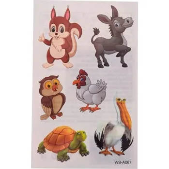 Odstranitelné tetování Tetovací obtisky Zvířátka "Veverka"