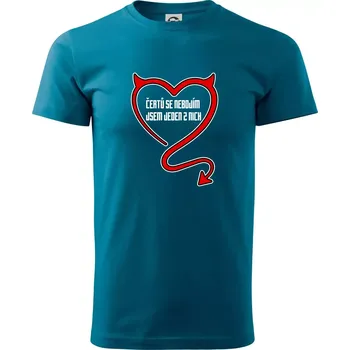 Pánské tričko Čertů se nebojím, jsem jeden z nich - Klasické pánské triko vyšší gramáže - M ( Petrolejová )