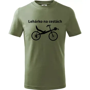 Lehárko na cestách - Tričko dětské bavlněné - 158 cm/12 let ( Khaki )