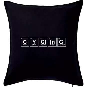 Polštář Cycling - periodická tabulka - Polštář 50x50 - 50x50 - Pouze potah ( Černá )