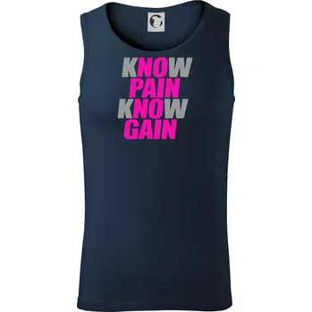 Know Pain, Know Gain - Tílko pánské Core - M ( Námořní modrá (téměř černá) )