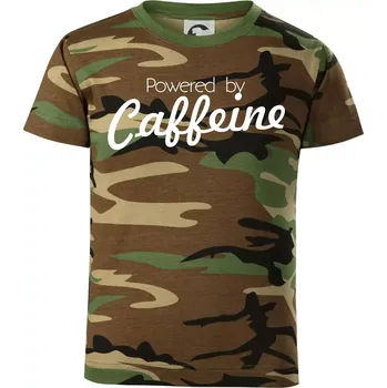 Chlapecké oblečení Powered by Caffeine - Dětské maskáčové triko - 122 cm/6 let ( Hnědý maskáč )