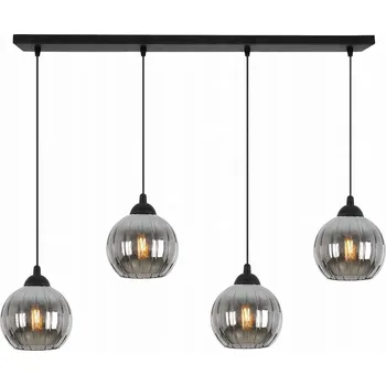 ZÁVĚSNÉ STROPNÍ SVÍTIDLO LUSTR ČERNÁ GRAFIT SKLENĚNÁ KOULE E27 DO OBÝVÁKU