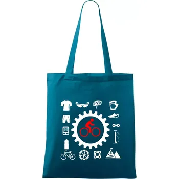 Vše pro cyklistiku - Taška bavlněná - 42 x 38 cm ( Petrolejová )