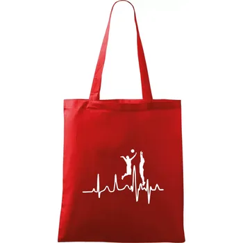 Nákupní taška EKG volejbalisti muži - Taška bavlněná - 42 x 38 cm ( Červená )