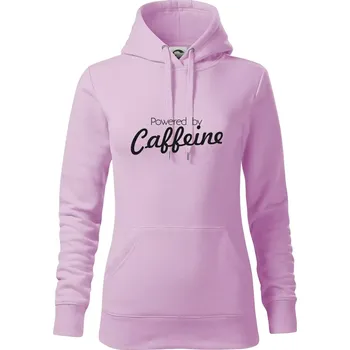 Dámská mikina Powered by Caffeine - Mikina dámská Cape s kapucí - S ( Orchid )