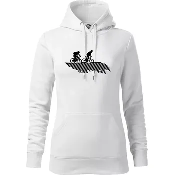 Dámská mikina Cyclo duo - Mikina dámská Cape s kapucí - XL ( Bílá )