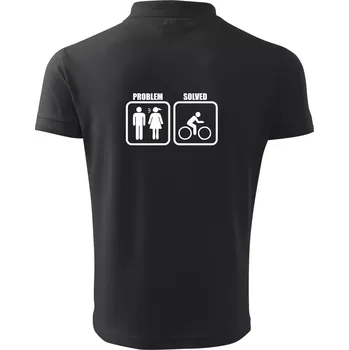Pánská košile Problém - Kolo - Polokošile pánská Pique Polo 203 - 4XL ( Dřevěné uhlí )