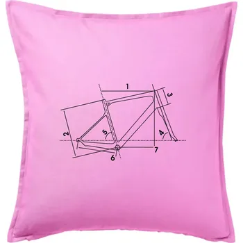 Polštář Cyclo nákres - Polštář 50x50 - 50x50 - Pouze potah ( Růžová )