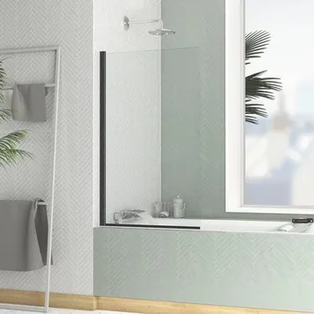 Vanová zástěna Vanová zástěna 1dílná Aurlane Essential 70x120 cm čiré sklo barva profilu černá FAC734