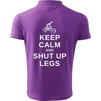 Pánská košile Keep calm and shut your legs - Polokošile pánská Pique Polo 203 - 5XL ( Fialová )