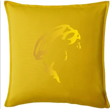 Polštář Hlava cyklista zlatá - Polštář 50x50 - 50x50 - Pouze potah ( Žlutá )