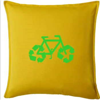 Polštář Kolo ekologie - Polštář 50x50 - 50x50 - Pouze potah ( Žlutá )