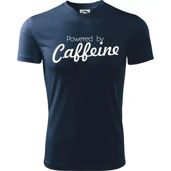 Chlapecké tričko Powered by Caffeine - Dětské triko sportovní (dresovina) - 122 cm/6 let ( Námořní modrá (velmi tmavá - téměř černá) )