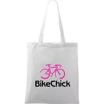 Bike Chick - Taška bavlněná - 42 x 38 cm ( Bílá )