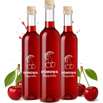 Láhev 5x Láhev FUTURA 0,5L S POTISKEM DOMÁCÍ VIŠŇOVKA na likéry