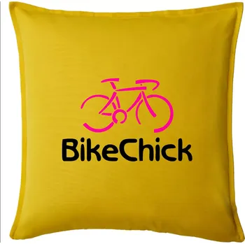 Polštář Bike Chick - Polštář 50x50 - 50x50 - Pouze potah ( Žlutá )