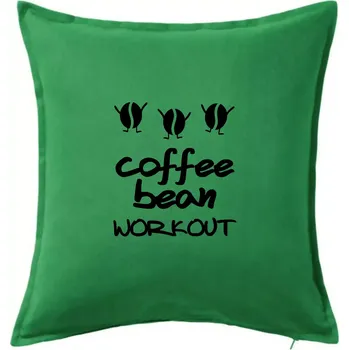 Polštář Coffee bean workout - Polštář 50x50 - 50x50 - Pouze potah ( Středně zelená )