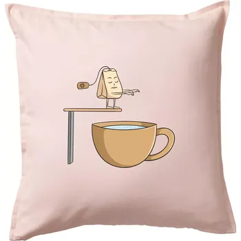 Polštář Skokan čaj - Polštář 50x50 - 50x50 - Včetně výplně ( Světle růžová )