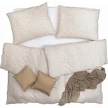 SCANquilt - povlečení JERSEY pletenina béžová 140 x 200/70 x 90 cm