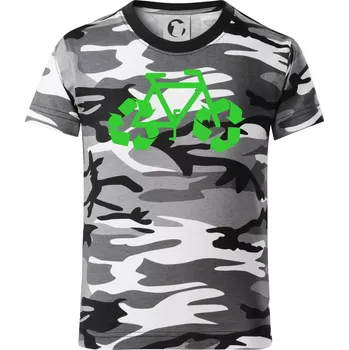 Chlapecké tričko Kolo ekologie - Dětské maskáčové triko - 122 cm/6 let ( Šedý maskáč )