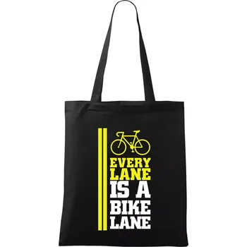 Nákupní taška Every Lane Bike Lane - Taška bavlněná - 42 x 38 cm ( Černá )
