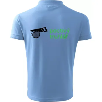 Pánská košile Poctivý Truhlář - Polokošile pánská Pique Polo 203 - 4XL ( Pyžamově světlá modrá )