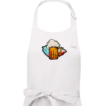 Kuchyňská zástěra Český pivař (lulu_art) - Pánská zástěra na vaření - Univerzální velikost ( Bílá )