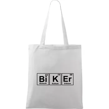 Biker - Tabulka prvků - Taška bavlněná - 42 x 38 cm ( Bílá )