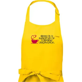 Kuchyňská zástěra Sleep Coffeine - Dámská zástěra na vaření - Univerzální velikost ( Žlutá )