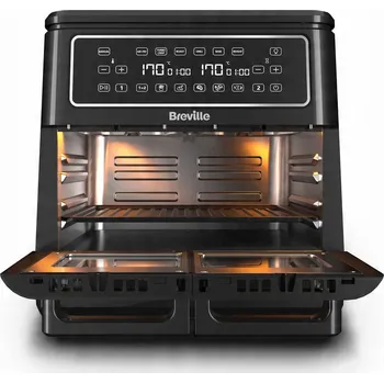 fritéza Breville Halo Flexi dvoukomorová horkovzdušná fritéza 11 l VDF130X