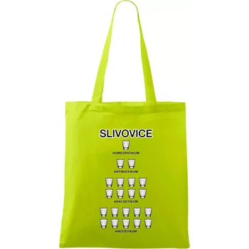 Slivovice počítání (Hana-creative) - Taška bavlněná - 42 x 38 cm ( Limetková )
