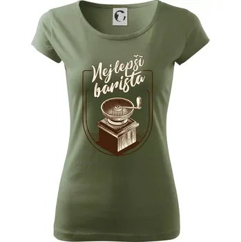 Dámské tričko Nejlepší barista - Dámské triko Pure - 3XL ( Khaki )
