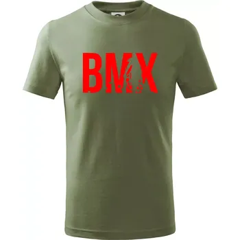 BMX - Tričko dětské bavlněné - 104-110cm / 3-4 roky ( Khaki )